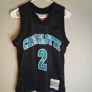 Mens small Mitchell & Ness NBA Swingman  Jersey Charlotte Hornets Larry Johnson